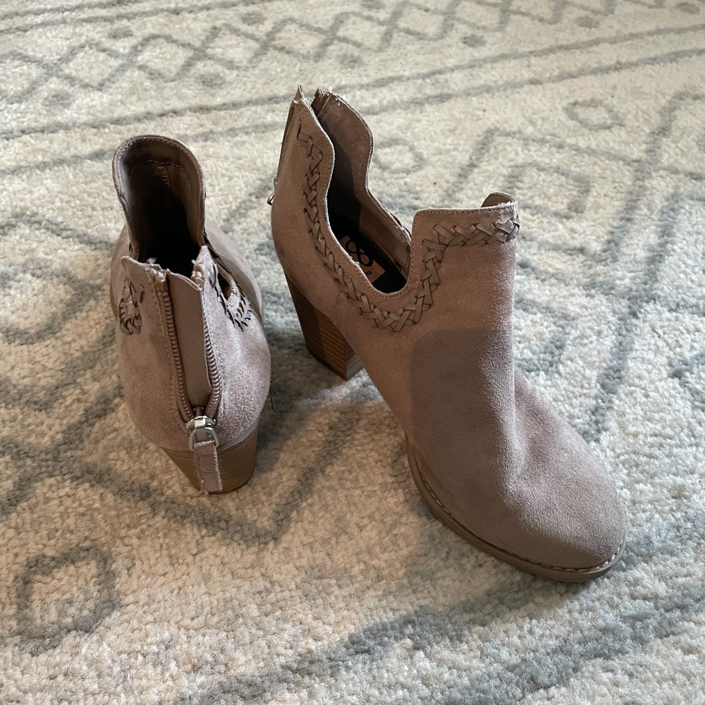 Tan booties